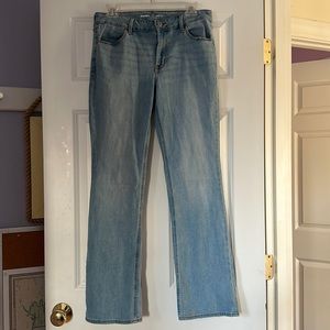 Old Navy boot cut mid rise, size 8 jeans, light denim